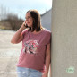 Preview: Bügelbild Flower Boots rosa